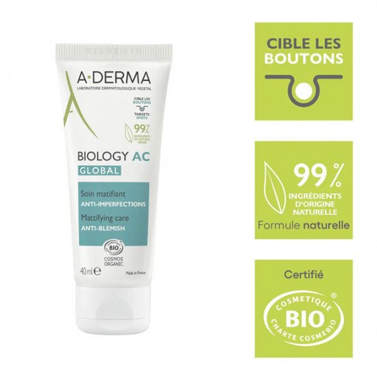 ADERMA BIOLOGY AC GLOBAL Soin matifiant AntiImperfections 40ML