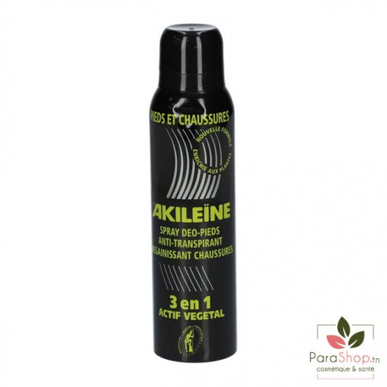 AKILEINE SPRAY NOIR 3EN1 PIEDS ET CHAUSSURES 150ML