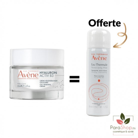 AVENE PACK HYALURON ACTIV B3 Creme + EAU THERMALE 50 OFFERTE