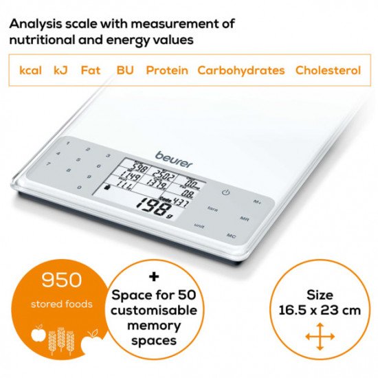 BEURER DS 61 Balance d’Analyse des Valeurs Nutritionnelles