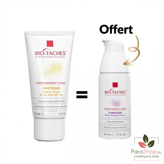 BIO TACHES PACK SOLAIRE TEINTE + SERUM DE NUIT INTENSIF OFFERT