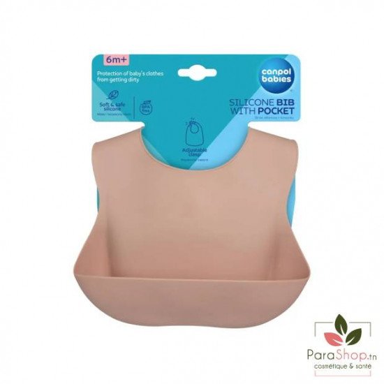 CANPOL BABIES BAVOIR SILICONE AVEC POCHE - Beige - 51/030