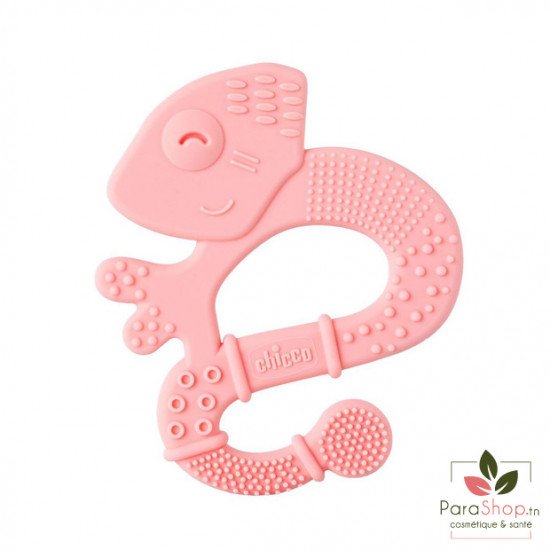 CHICCO ANNEAU DENTITION IGUANE - 2M+ ROSE