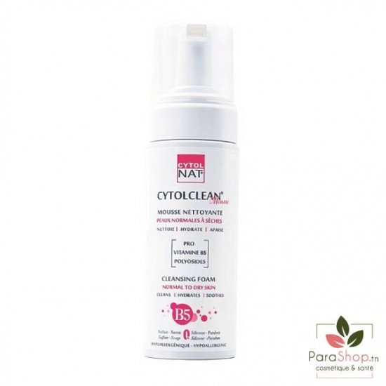 CYTOLNAT CYTOCLEAN MOUSSE NETTOYANTE PEAUX NORMALES A SECHES 150ML