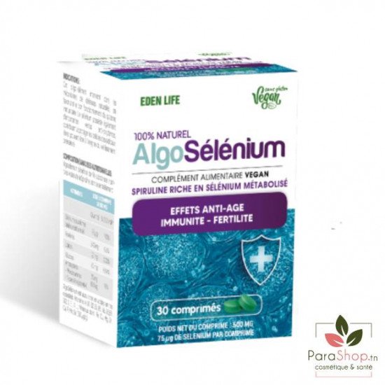 EDEN LIFE ALGOSELENIUM 30 COMPRIMES