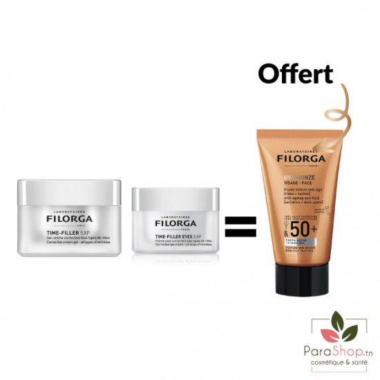 FILORGA PACK TIME-FILLER 5XP GEL CRÈME + TIME-FILLER EYES 5XP + UV BRONZE OFFERT