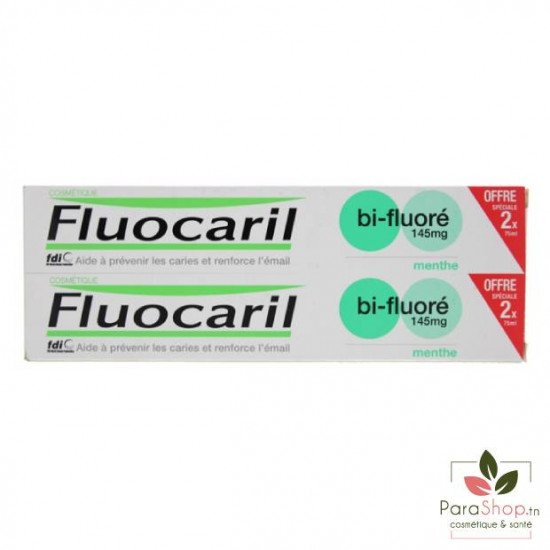 FLUOCARIL DENTIFRICE BI-FLUORÉ MENTHE 145MG 2X 75ML