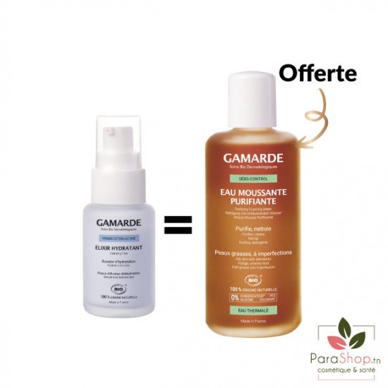 GAMARDE PACK ELIXIR HYDRATANT + GAMARDE EAU MOUSSANTE OFFERTE