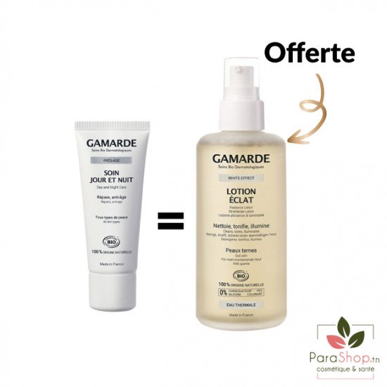 GAMARDE PACK Pres Age Soin Jour Nuit Anti Age + Lotion Eclat OFFERTE