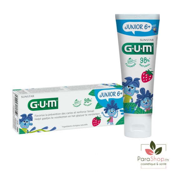 GUM JUNIOR Gel Dentifrice 6+ ans 50ML