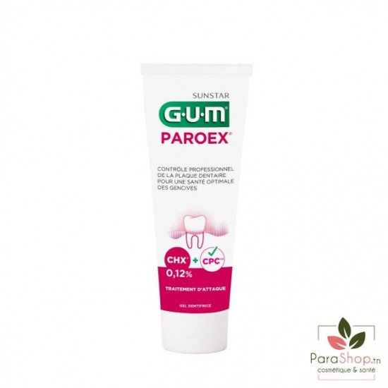 GUM PAROEX GEL DENTIFRICE ANTIPLAQUE 75ML