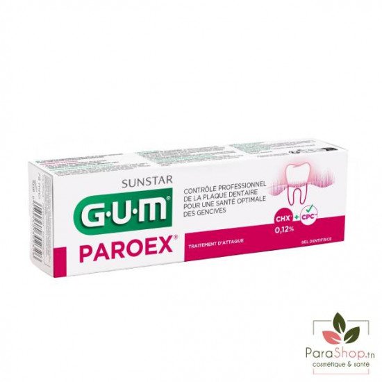 GUM PAROEX GEL DENTIFRICE ANTIPLAQUE 75ML