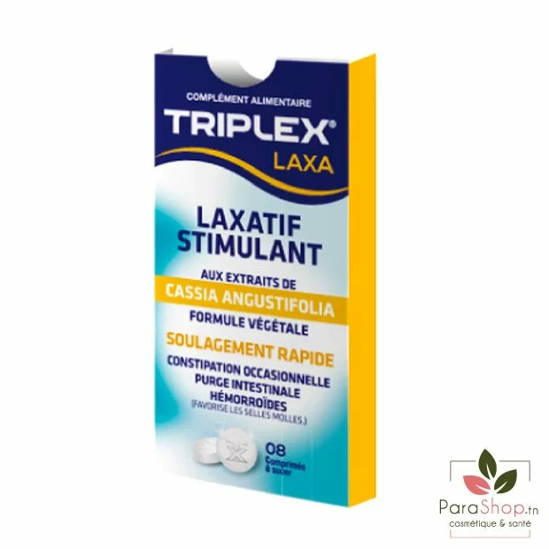 Triplex Laxa Laxatif Stimulant comprimés à sucer 8cp - Tunisie Para