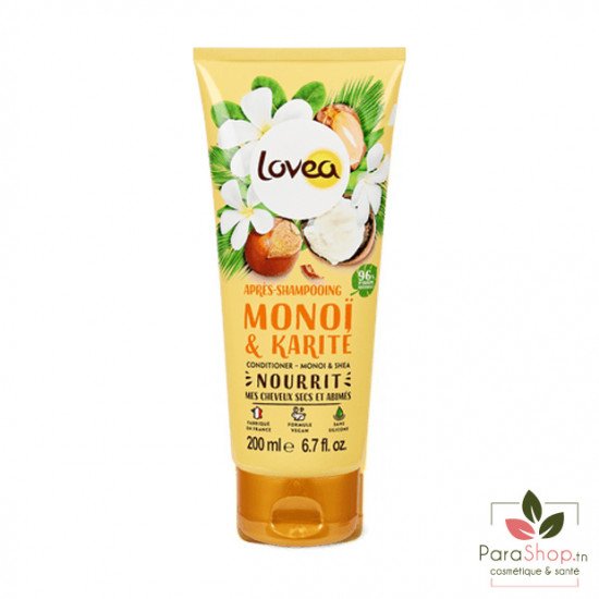 LOVEA APRES SHAMPOOING MONOI & KARITE CHEVEUX SECS ET ABIMES 200ML