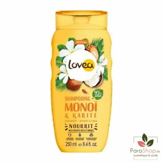 LOVEA SHAMPOOING MONOI & KARITE CHEVEUX SECS ET ABIMES 250ML