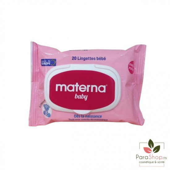 MATERNA BABY LINGETTES ROSES FORMAT POCKET 20