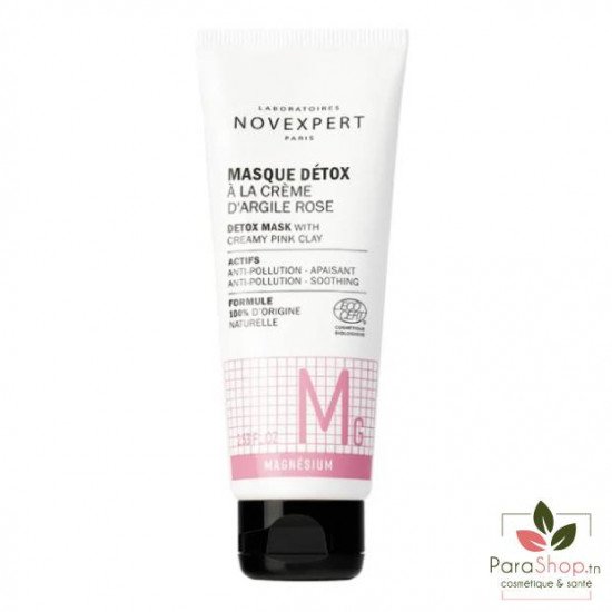 NOVEXPERT MASQUE DETOX A LA CREME D'ARGILE ROSE 75ML