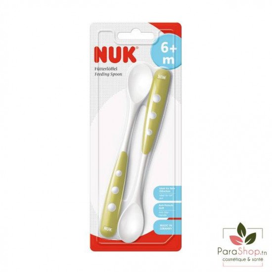 NUK 2 CUILLERES EN SILICONE 6M+