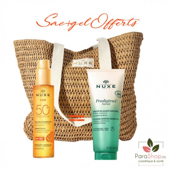 NUXE Sun Sac Huile Bronzante SPF50 + Neroli Gelee de douche 200ML