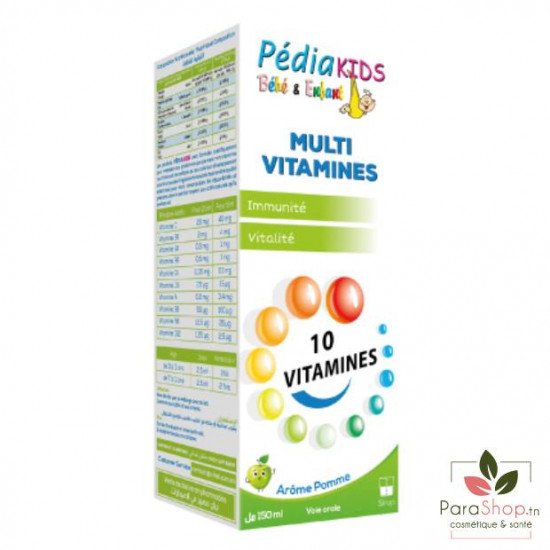 PEDIAKIDS MULTI VITAMINES 150ML - POMME