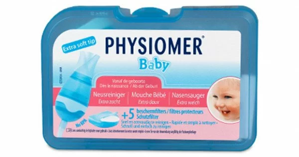PHYSIOMER - Mouche bébé avec embout nasal souple + 5 filtres