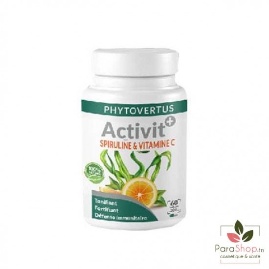 PHYTOVERTUS ACTIVIT+ SPIRULINE VITAMINE C 60 Gelules