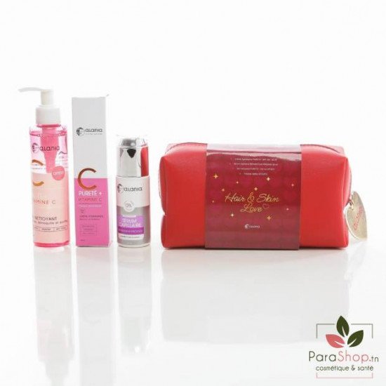 ALANIA TROUSSE VANITY Creme Hydratante + Serum Capillaire + gel Nettoyant 150ML OFFERT