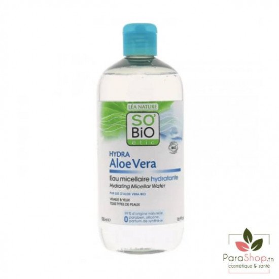 SO BIO HYDRA ALOE VERA EAU MICELLAIRE HYDRATANTE 500ML 