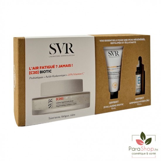 SVR COFFRET C20 BIOTIC 50ML + COLLAGEN BIOTIC 15ML + AMPOULE B 10ML 