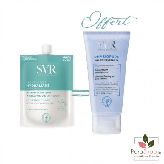 SVR HYDRALIANE PACK CREME LEGERE + PHYSIOPURE GELEE MOUSSANTE 55ML OFFERTE