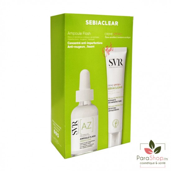 SVR SEBIACLEAR COFFRET Ampoule Flash + CREME SPF50+