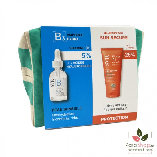 SVR TROUSSE AMPOULE B3 HYDRA + SUN SECURE BLUR 