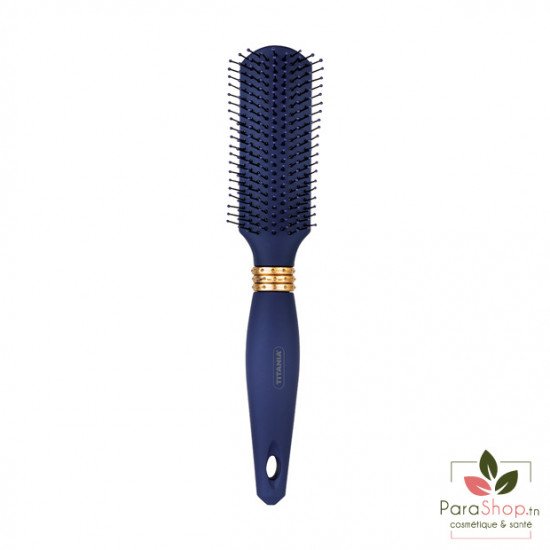 TITANIA Brosse Bleue et Doree 9 RANGEES 25,5CM - 1324