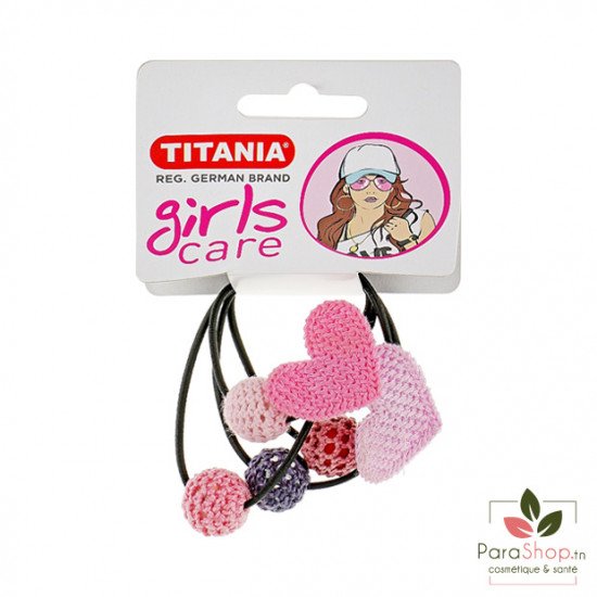 TITANIA Elastiques Coeur 2 Pcs - 8164 GIRL