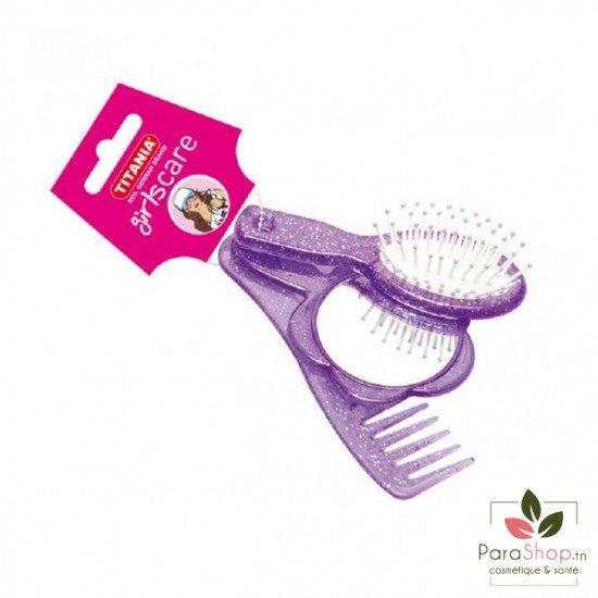 TITANIA Set Brosse Peigne Miroir - 1309/Girl