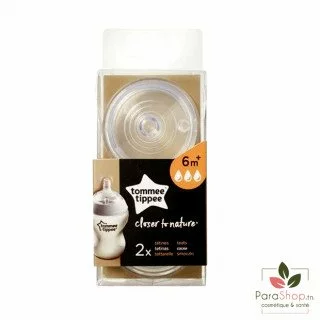 TOMMEE TIPPEE Sucette Closer To Nature - Forme Naturelle Nuit x2 0