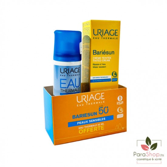 URIAGE DUO BARIESUN CREME TEINTEE CLAIRE + EAU THERMALE 50ML OFFERTE