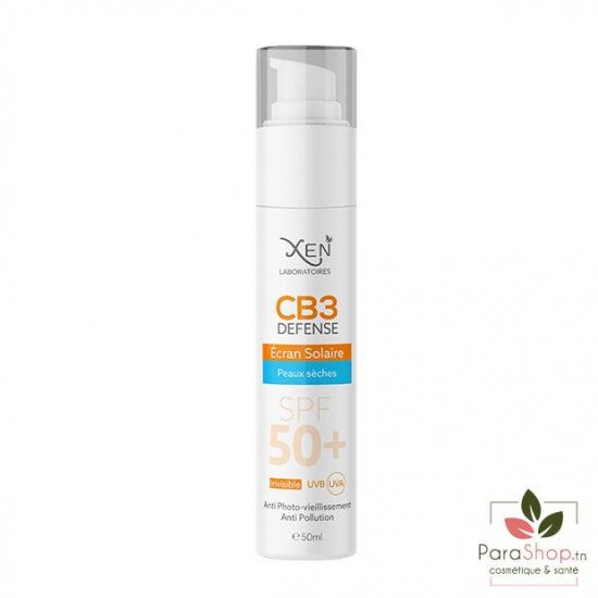 XEN CB3 DEFENCE ECRAN SOLAIRE INVISIBLE SPF50+ PEAUX SECHES