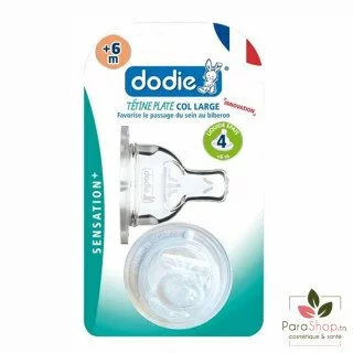 Dodie Sensation+ 2 Tétines Plate Col Large 6 Mois et + Débit 4