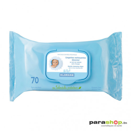 Klorane Bebe Lingettes Nettoyantes 70