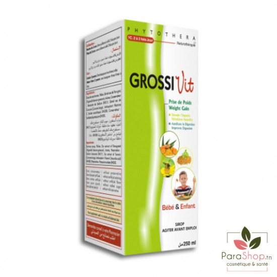 PHYTOTHERA GROSSIVIT Sirop Bebe et Enfant 250ML